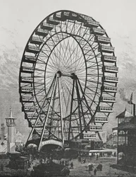 The Great Ferris Wheel in The World Columbian Exposition, 1st July 1893